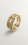 18kt yellow gold-plated silver wicker ring, J04410-02