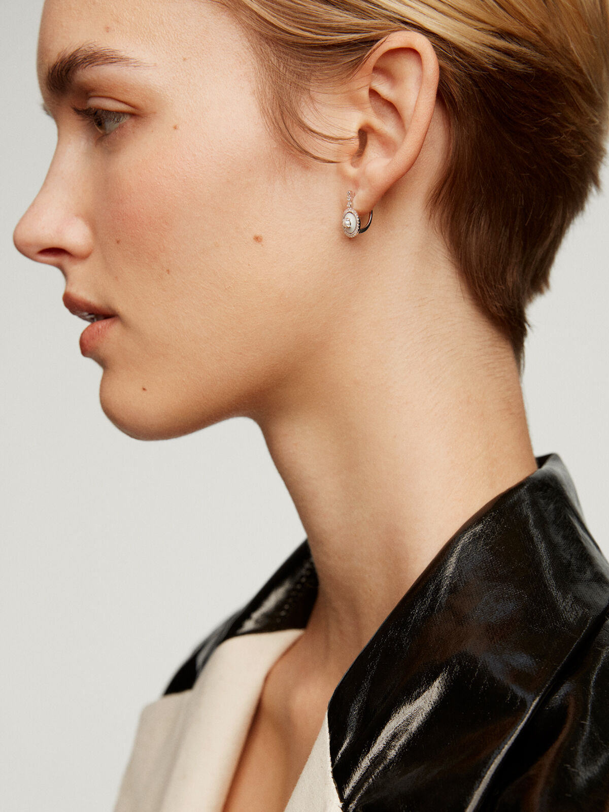 Enamel silver earrings store