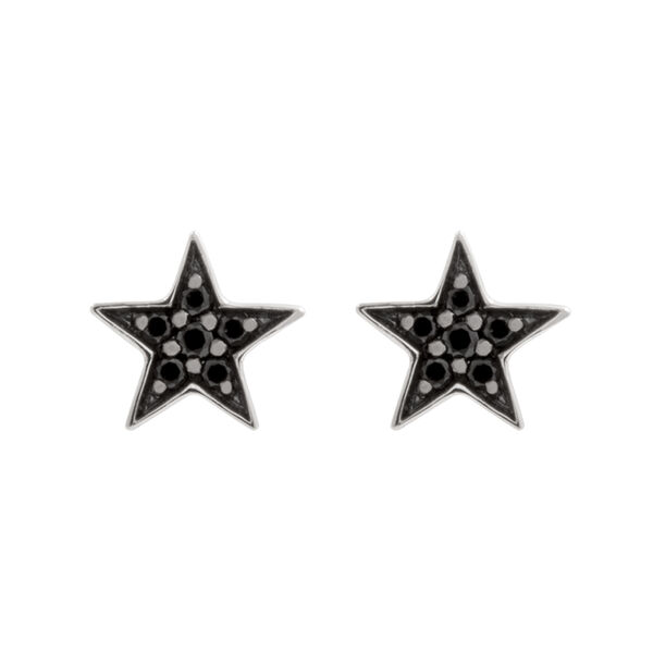 Boucles d'oreilles étoile spinelle argent , J01858-01-BSN,hi-res