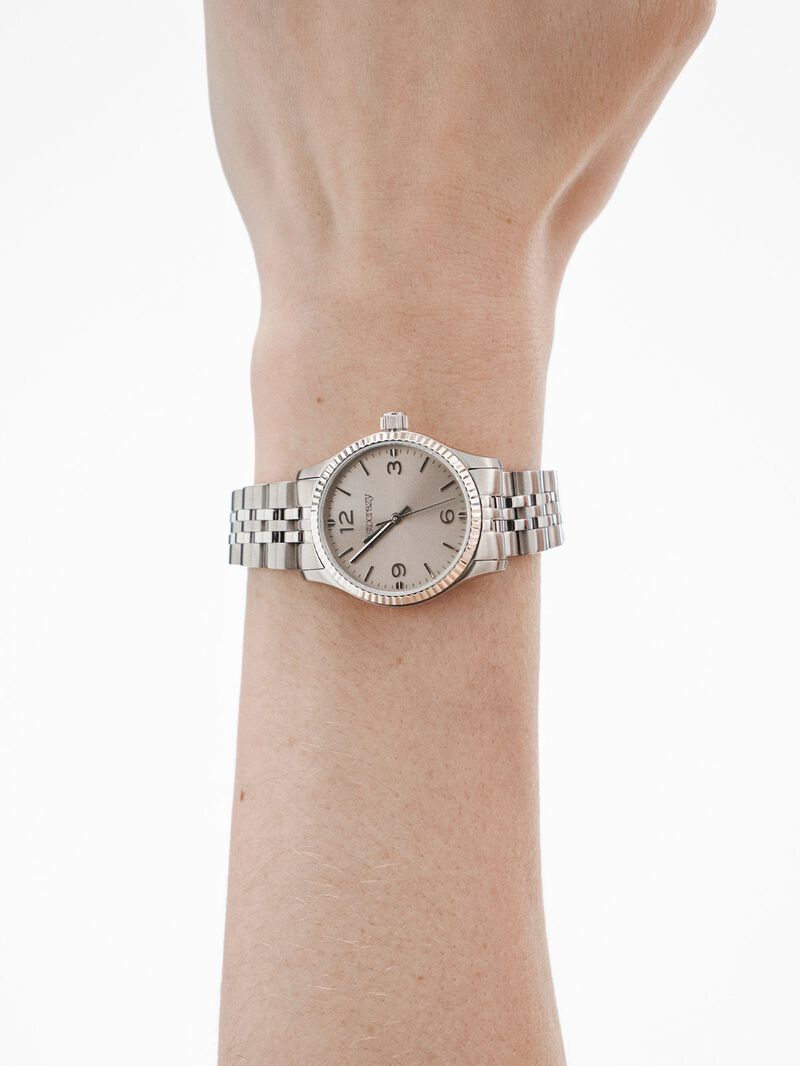 St. Barth Armis Watch with grey steel strap and grey dial. image number 1