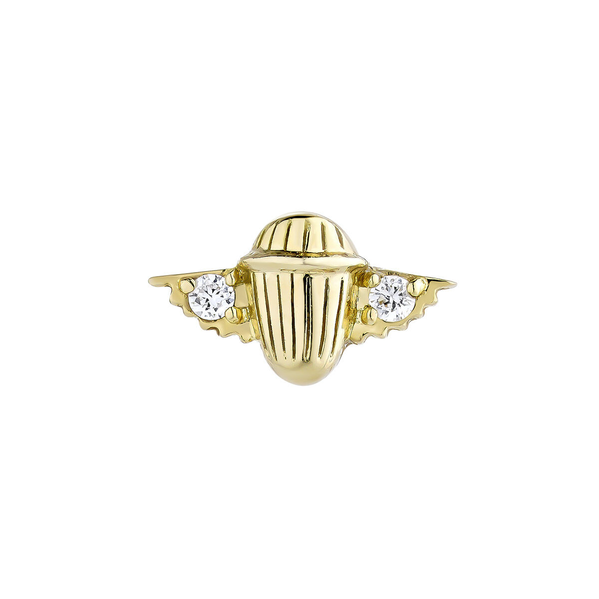 Piercing escarabajo de oro amarillo de 18kt con diamantes , J05103-02-H-18, hi-res