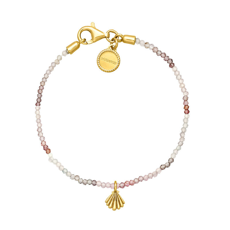 Gold plated spinel motifs ball bracelet, J04946-02-MSN, hi-res