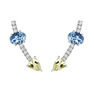 Silver quartz climber earrings , J03751-01-LB-LQ