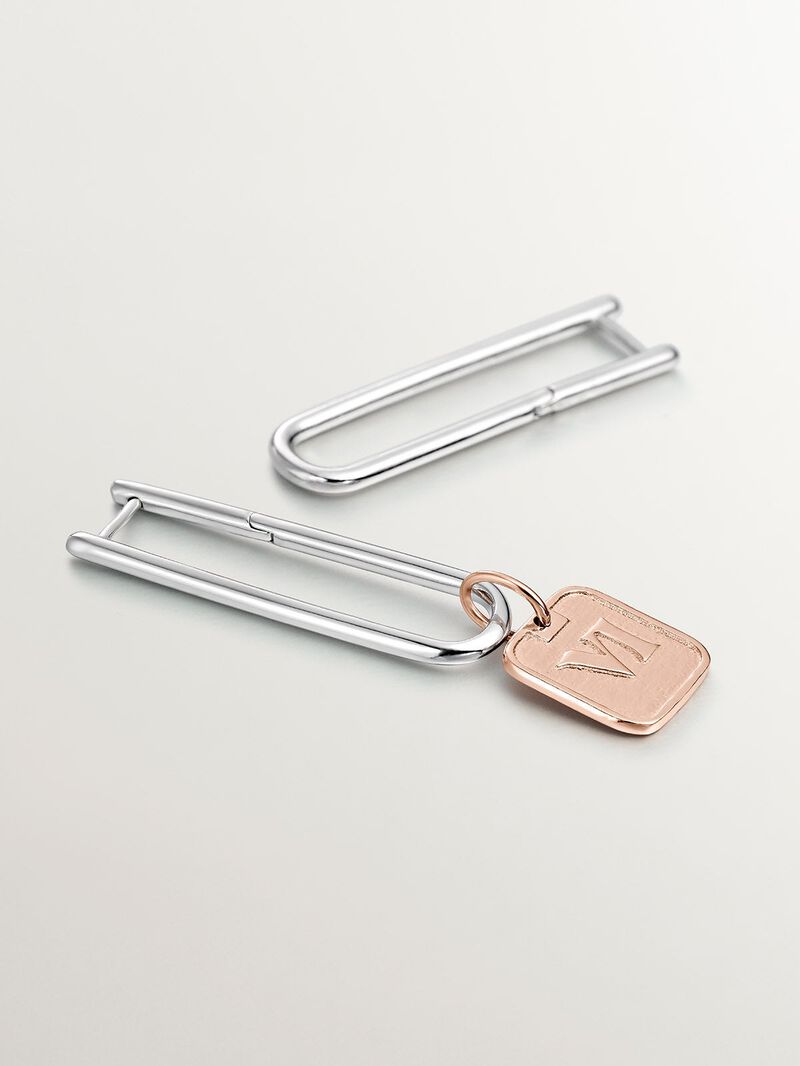 925 Silver Extra Long Aro Earrings image number 2