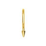 Gold hoop earring piercing with three spikes , J03845-02-H