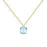 9k gold pendant necklace with sky blue topaz , J04777-02-SKY