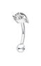 Rook tear piercing in 18k white gold with diamond , J04287-01-H-18