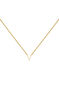 Gold Initial V necklace , J04382-02-V