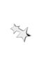 Boucle d'oreille deux étoiles argent , J04815-01-H