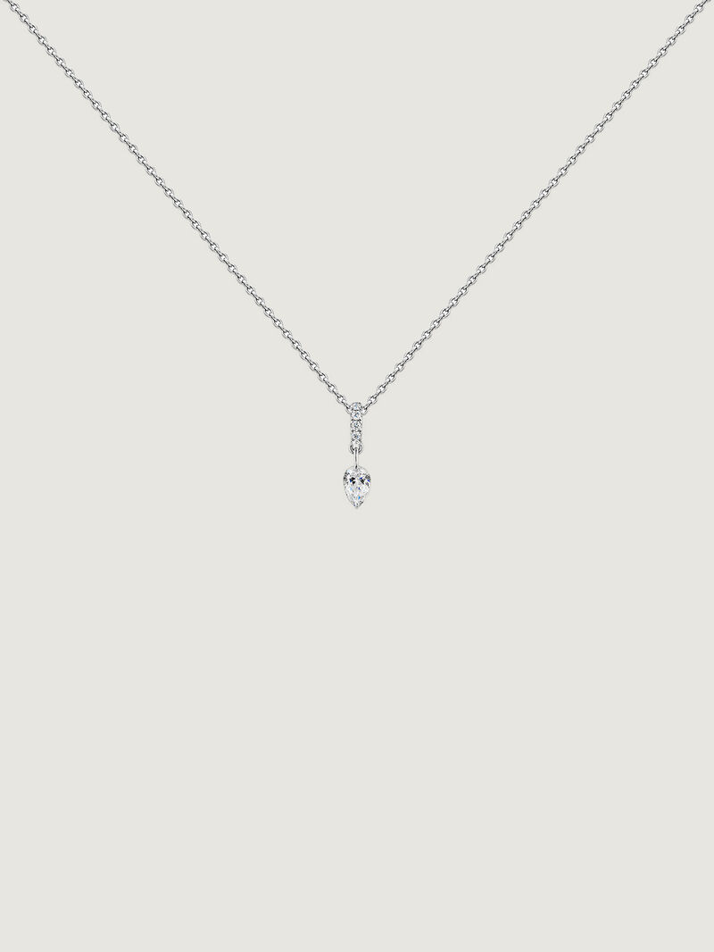 18K White Gold Pendant with Diamonds image number 0