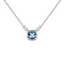 Silver topaz necklace , J04688-01-LB-WT