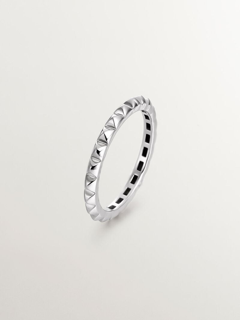 9K Yellow Gold Studded Ring image number 0