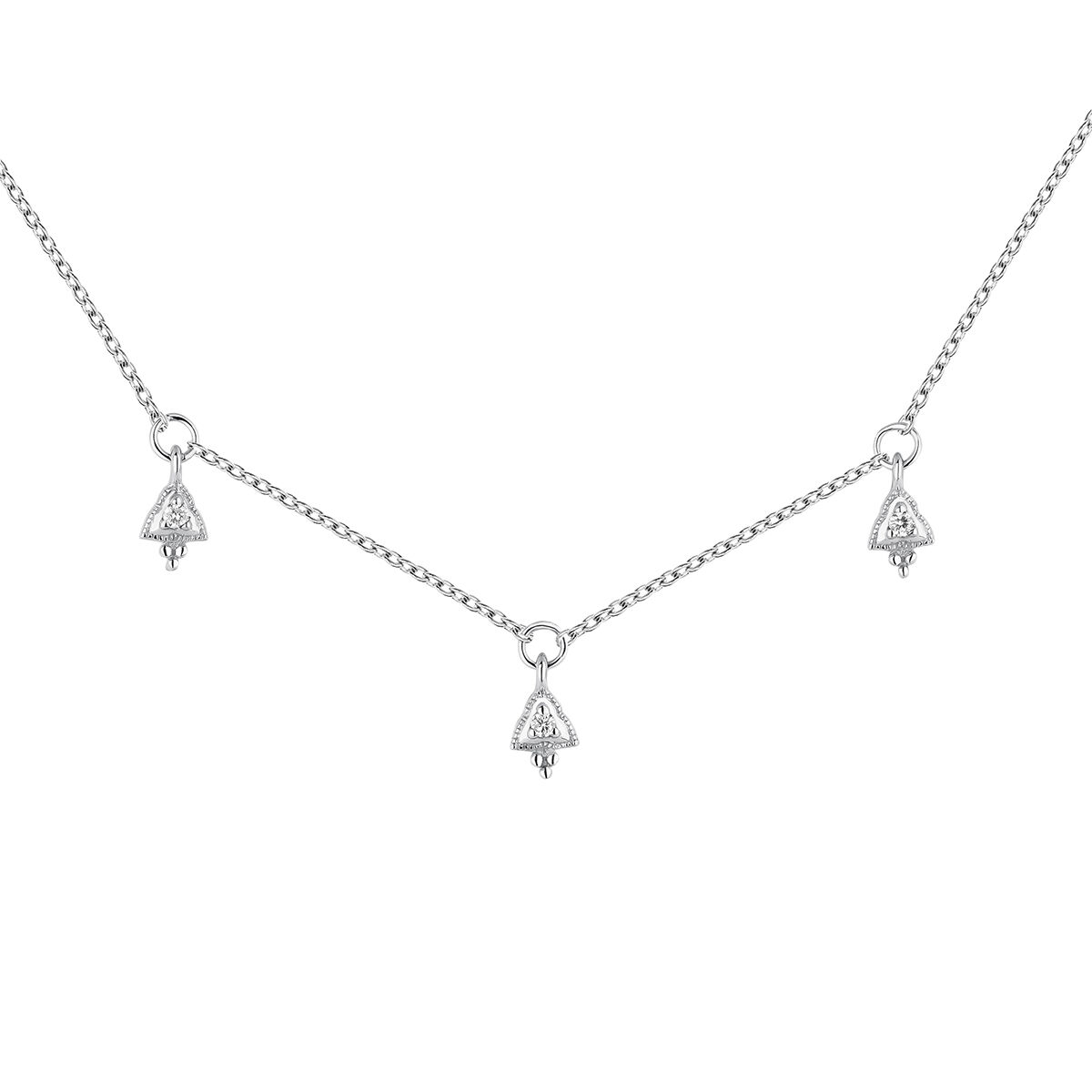 9kt white gold multi diamond necklace , J04506-01, mainproduct