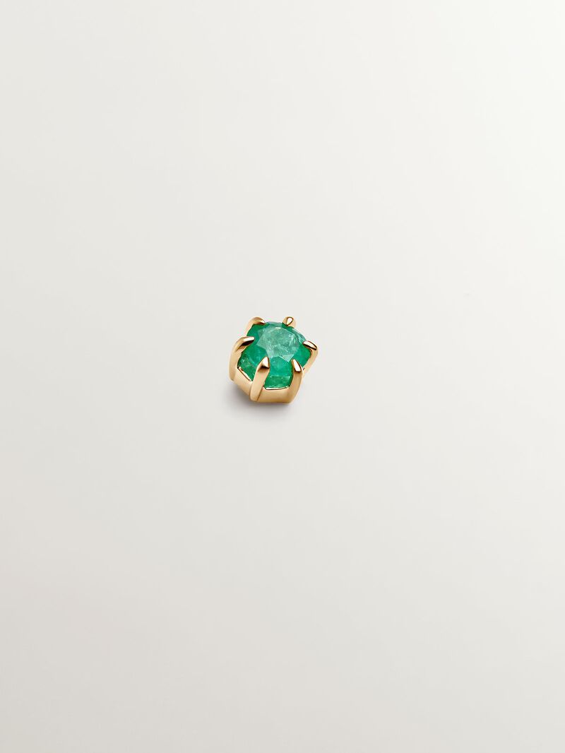 Individual 18k yellow gold pending with Esmeralda Verde image number 0