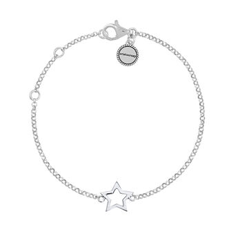 Silver star bracelet, J01373-01,hi-res