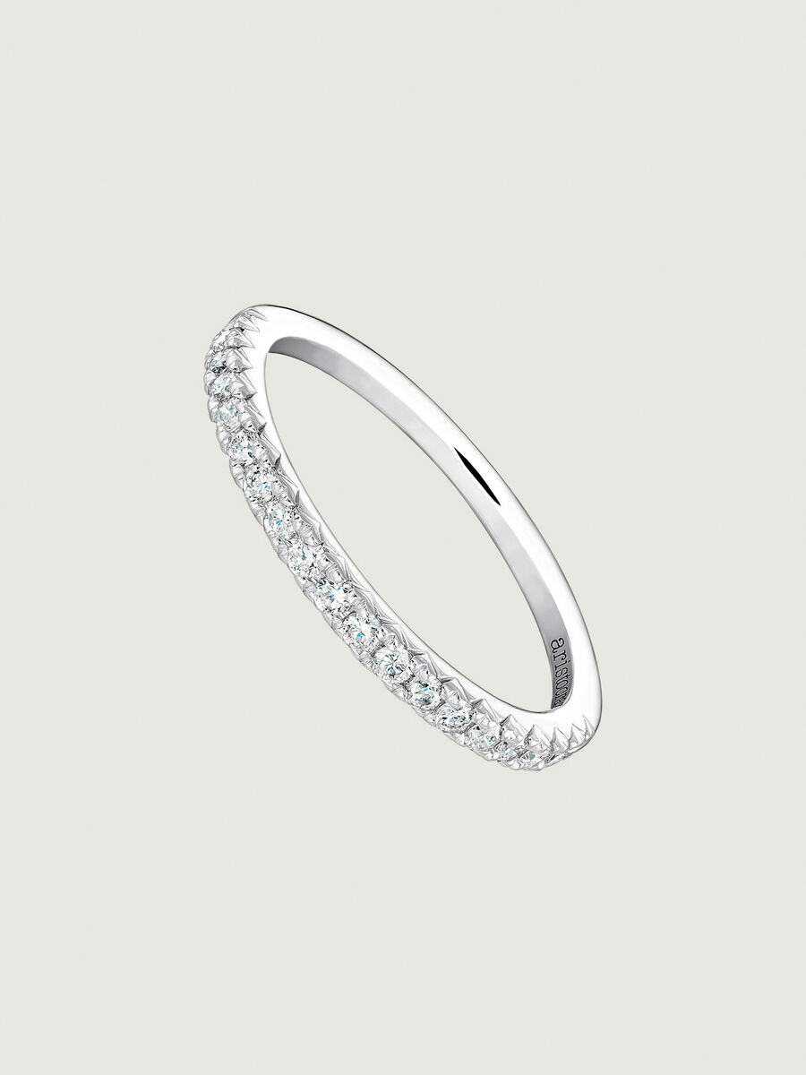 Engagement ring in 18k white gold with 0.25ct diamonds, J03938-01-25, hi-res