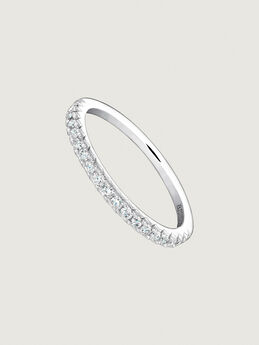 Bague de fiançailles en or blanc 18 K avec des diamants de 0,25 carat, J03938-01-25,hi-res