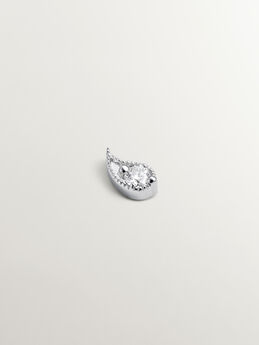 Tear piercing in 18k white gold with diamond , J03385-01-H-18,hi-res