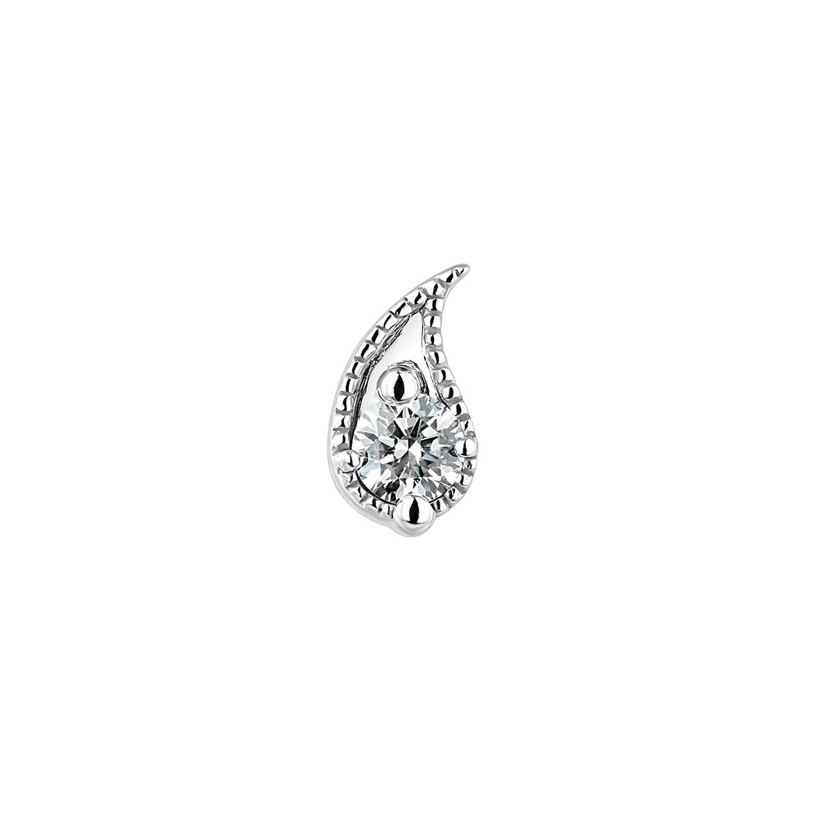 Tear piercing in 18k white gold with diamond , J03385-01-H-18, hi-res