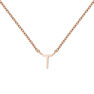 Collier initiale T or rose , J04382-03-T