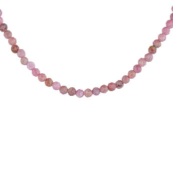 Gold plated ball chain rhodonite necklace , J04620-02-RO, mainproduct