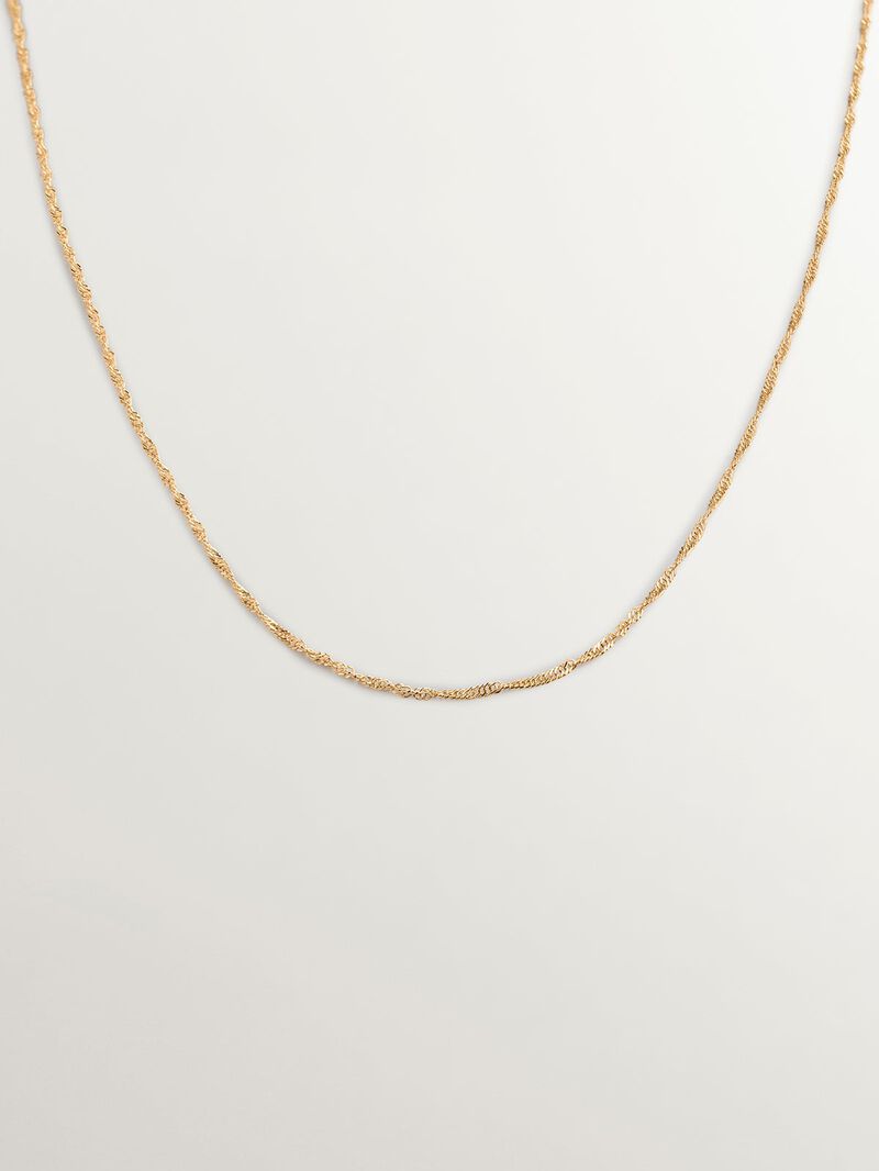 Fine link chain of 9K yellow gold rat tail image number 0