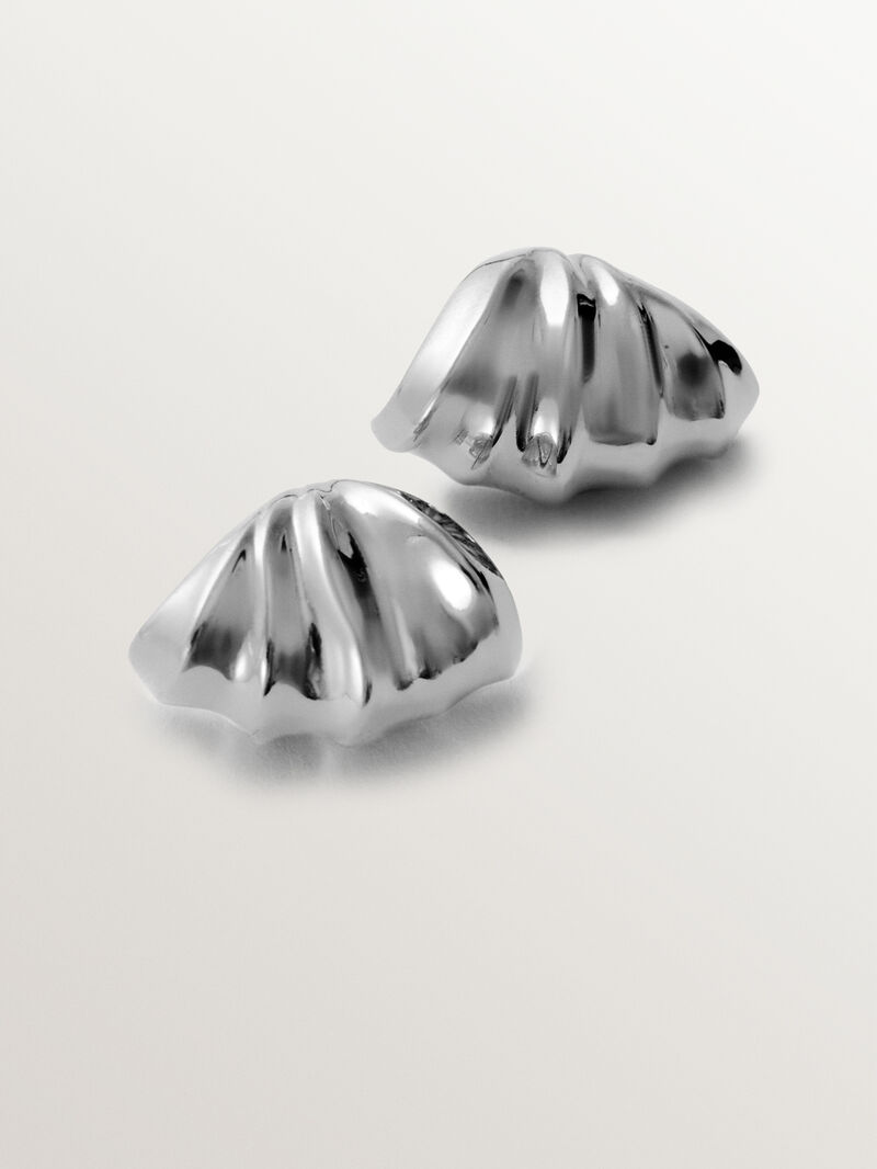 Textured 925 silver earrings image number 4