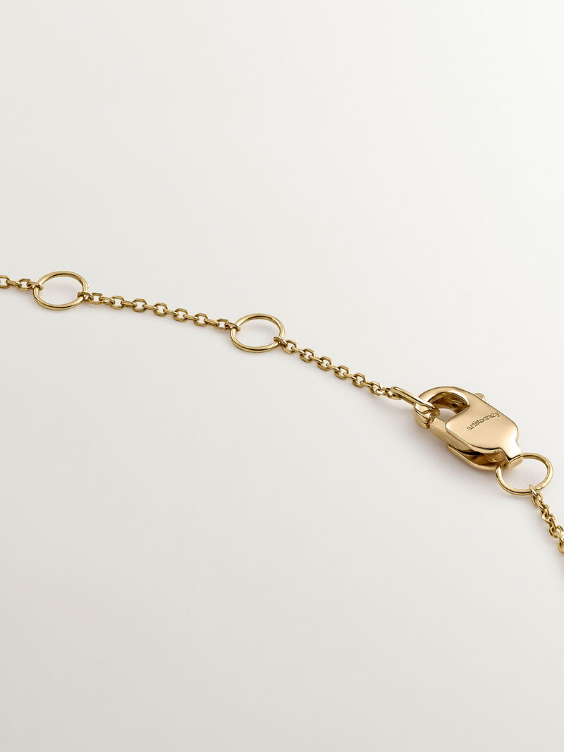18K yellow gold pendant with a chameleon and diamonds. image number 6