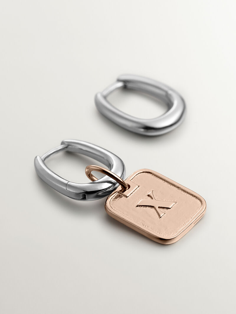 925 silver charm bathed in 18k rose gold with number 10 image number 4