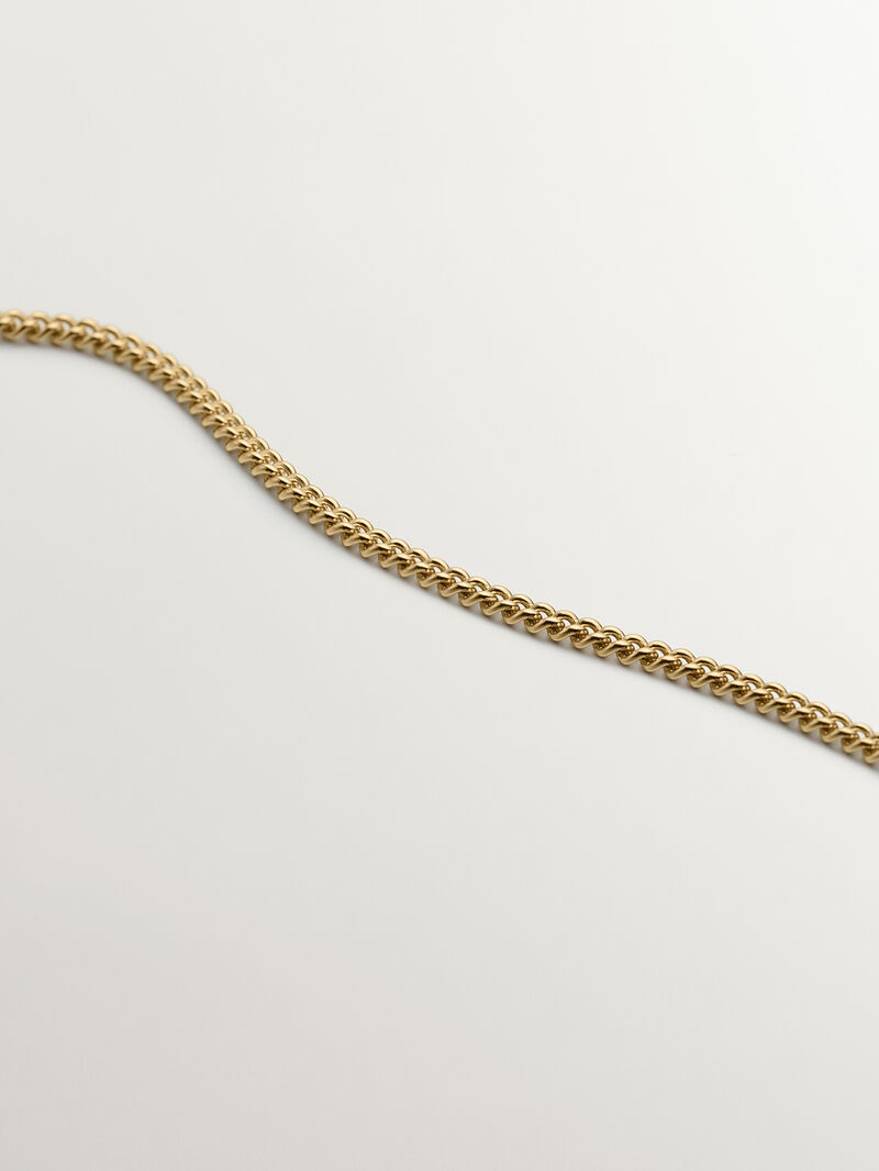 925 Silver pendant bathed in 18K yellow gold with wicker texture. image number 3
