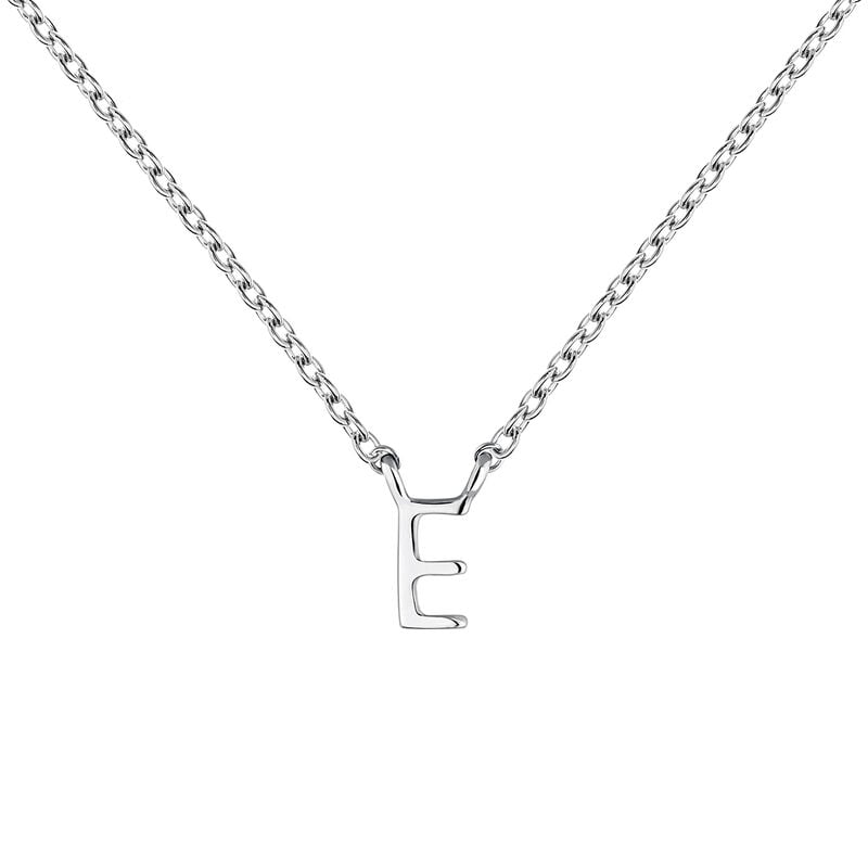 White gold Initial E necklace , J04382-01-E, mainproduct