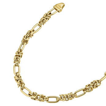 Mixed link chain in 18k yellow gold-plated silver, J05338-02-45,hi-res