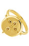 Anillo medalla grande plata recubierta oro , J04261-02