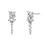 Boucles d'oreilles pendantes diamant 0,222 cts or blanc 9 ct , J04959-01