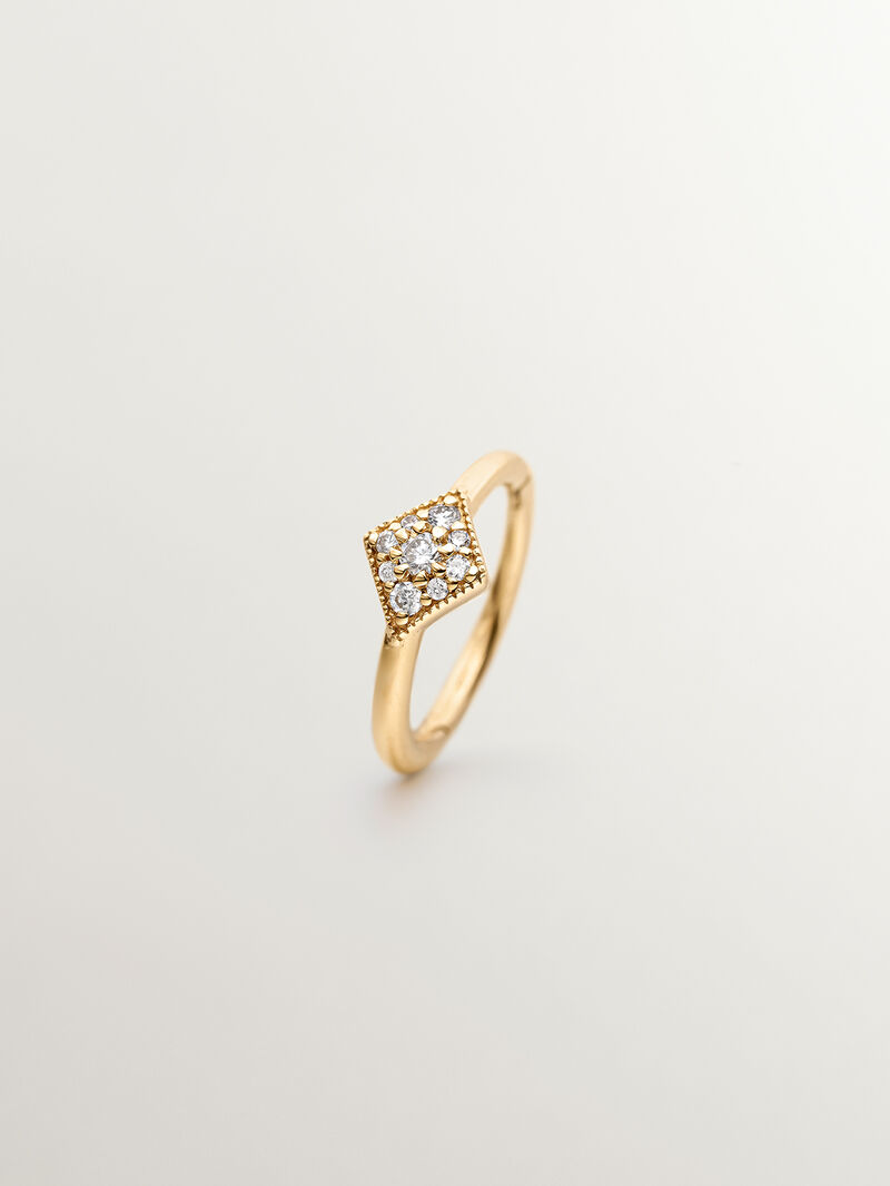 18K Yellow Gold Earring with Diamonds image number 4