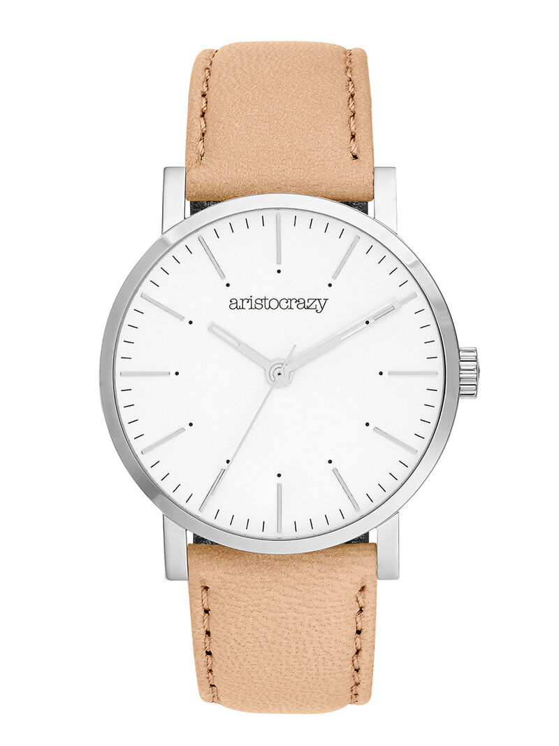 Fillmore watch with orange leather and white leather image number 1