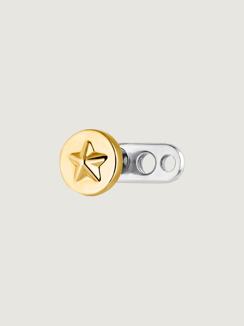 18K Yellow Gold and Titanium Microdermal with Star image number 0
