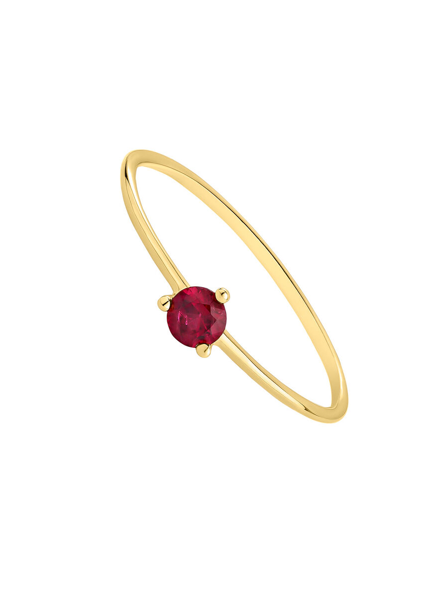 Ring in 9k yellow gold with a red ruby, J05047-02-RU, hi-res