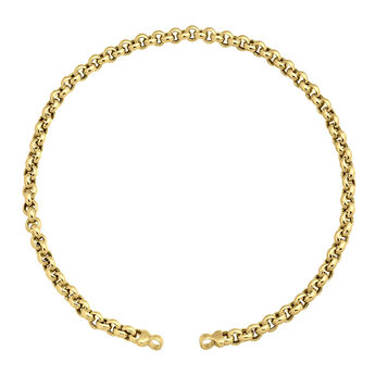 Rolo link chain in 18k yellow gold-plated silver , J05341-02-45,hi-res