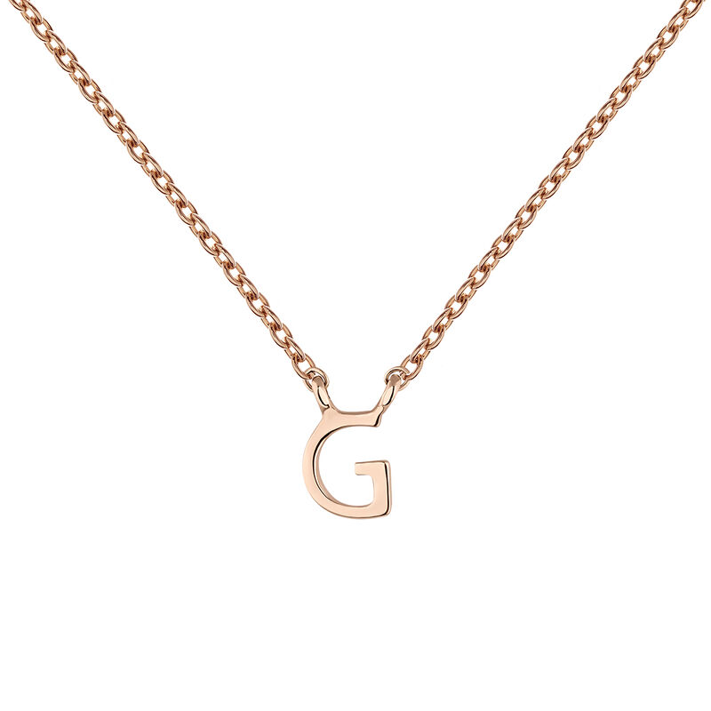 Collar inicial G oro rosa 9 kt , J04382-03-G, mainproduct
