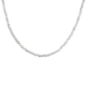 Collar de plata con bolitas de piedras iolitas grises, J05263-01-IO,hi-res