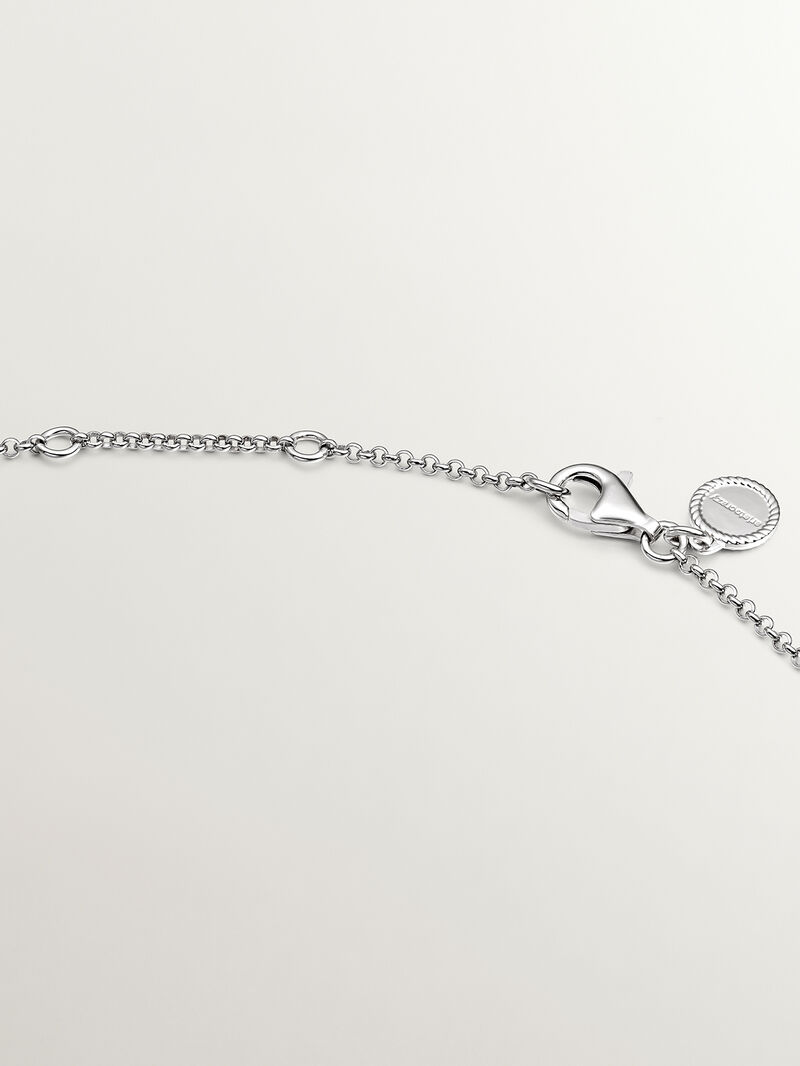 925 Sterling Silver pendant and 925 Sterling Silver pendant coated in 18K rose gold with interlocking circles. image number 6