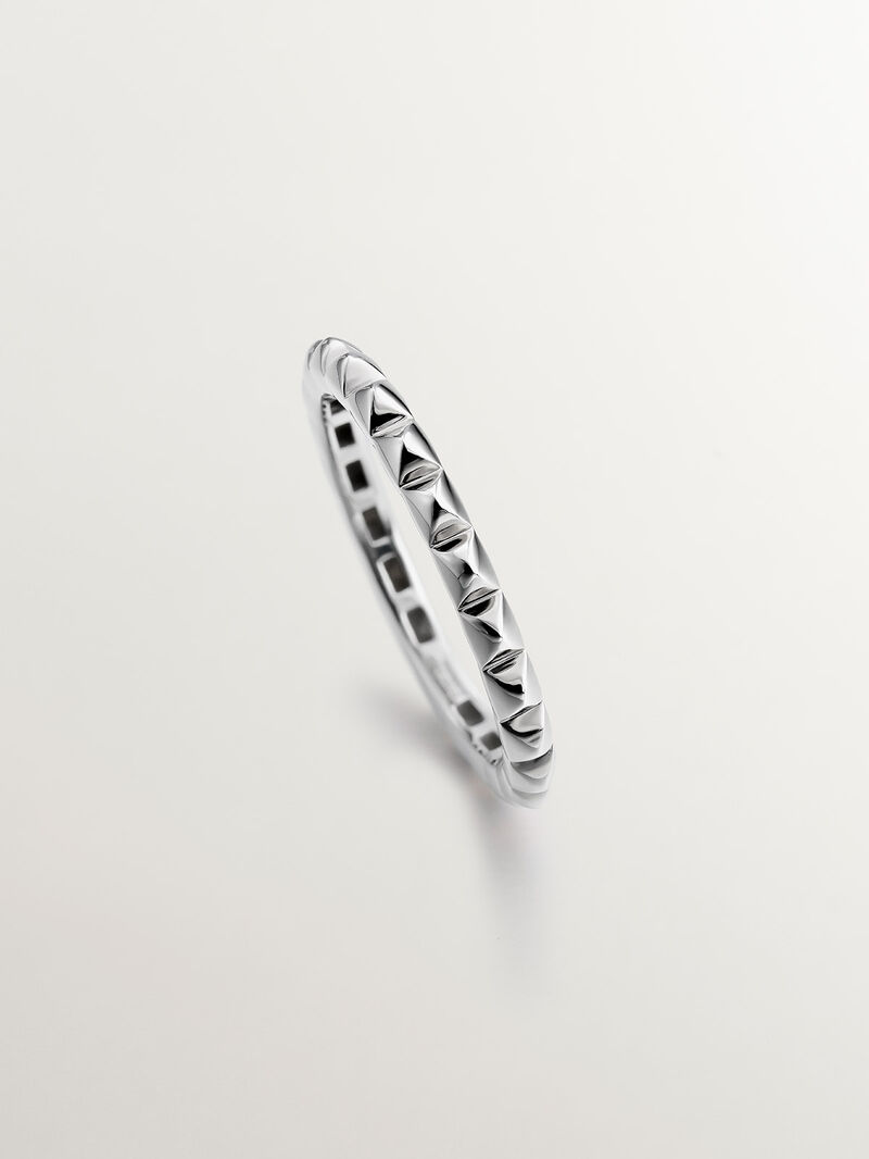 9K Yellow Gold Studded Ring image number 4