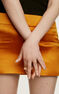 Irregular-shaped, embossed 18kt yellow gold-plated silver ring, J05209-02