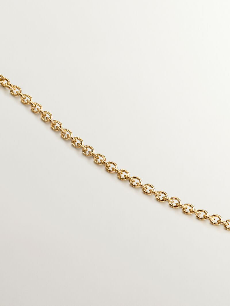 925 Silver pendant dipped in 18K yellow gold with small cross and spinels. image number 4