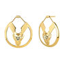 Gold plated fantasy sphere earrings, J04560-02-GQ