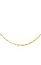 Gold-plated silver square link chain  , J04615-02
