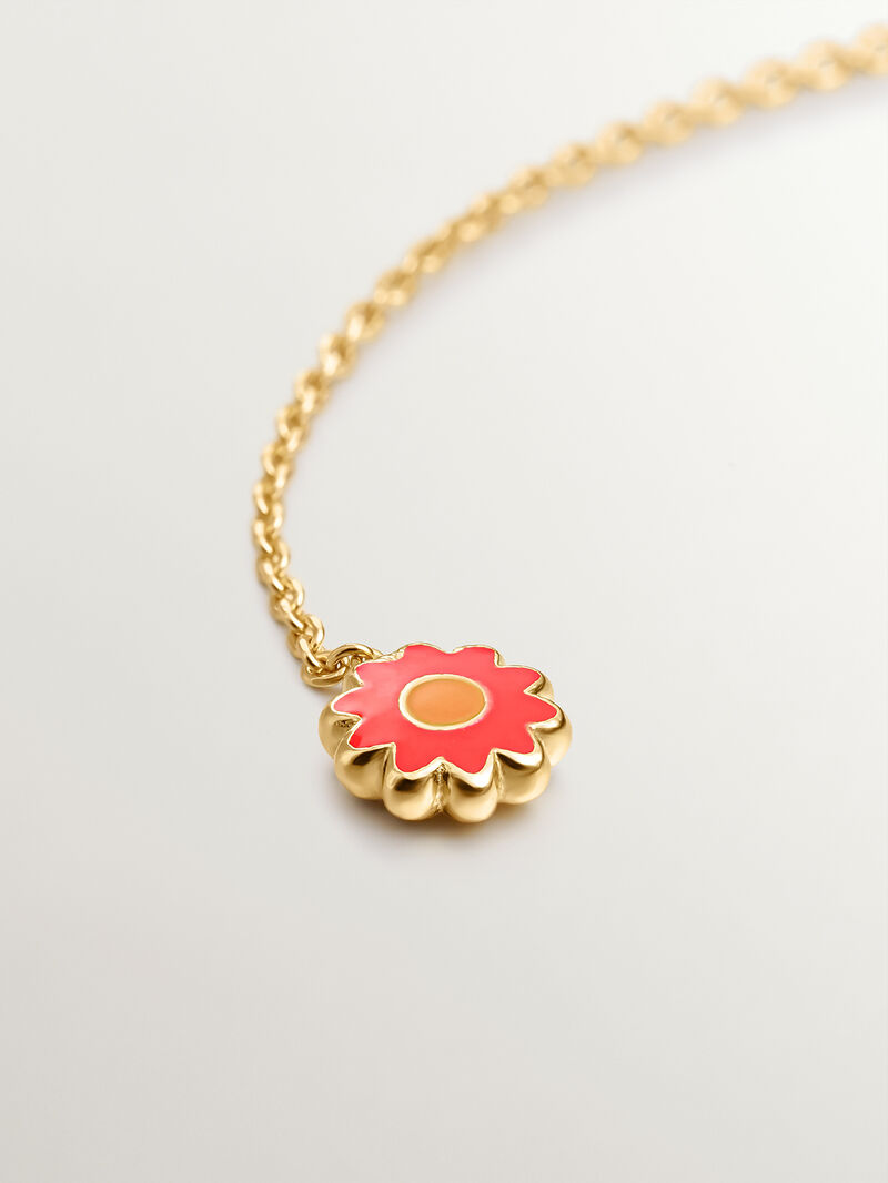 Single earring made of silver, coated in 18kt gold with multicolor enamel from the RUSH Collection image number 4