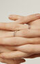 Anillo tresillo de oro blanco de 18kt con diamante central de 0,10cts y diamantes , J04436-01