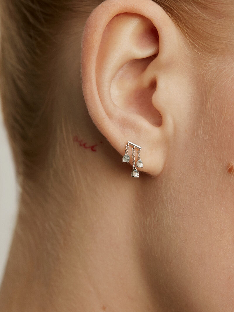 Individual 18K White Gold Pending with Sky Blue Topacios image number 3